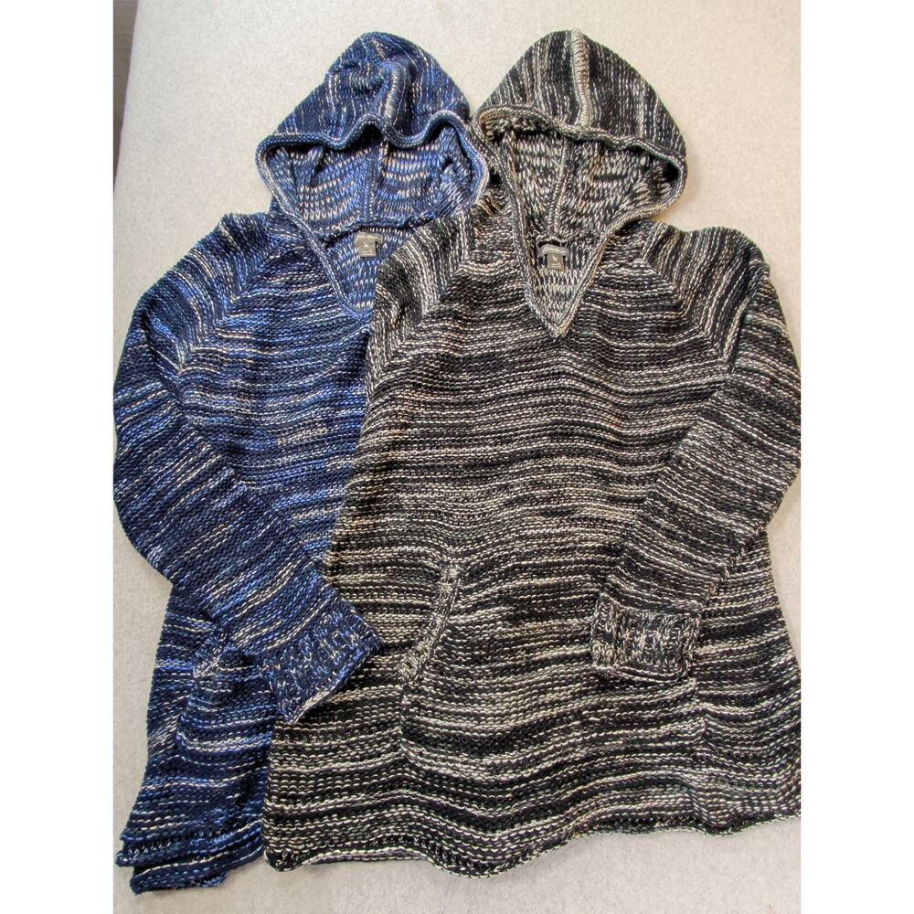 Eddie Bauer Womens XL Sweaters (lot of 2) Hoodie Loose Knit Lightweight Pocket